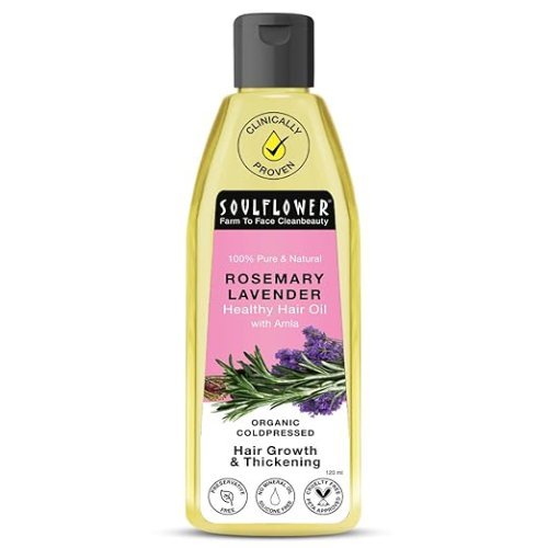 Soulflower Rosemary Lavender Hair Oil For Healthy Hair